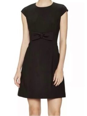 Kate Spade Stretch Crepe Bow Dress Cap Sleeve Mini Black Bow Dress NWT Sz 8